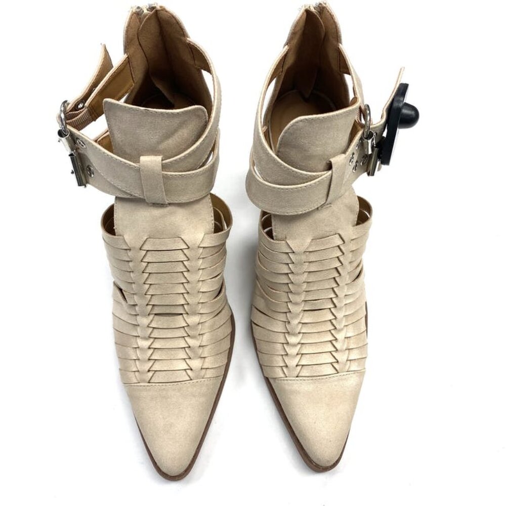Qupid Light Tan Faux Suede Shoes - Size 9 - Picture 10 of 10